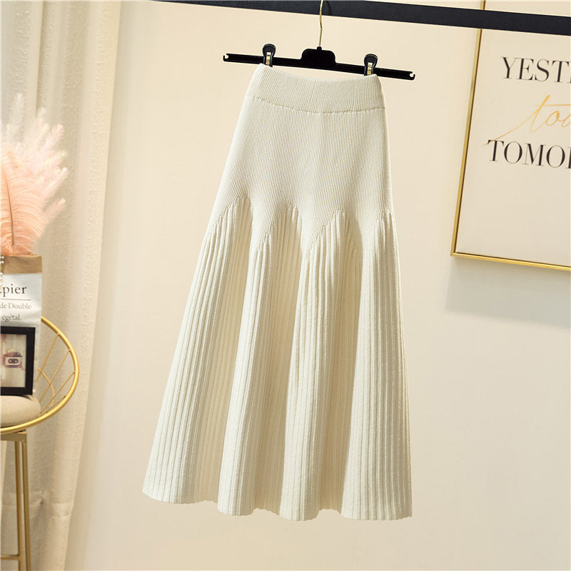 Damen Eleganter Plissee-Maxiröck mit voluminösem Saum Drune