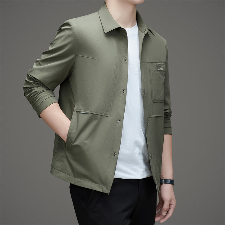 Herren leichte Utility-Jacke mit praktischen Taschen und funktionalem Design Drune
