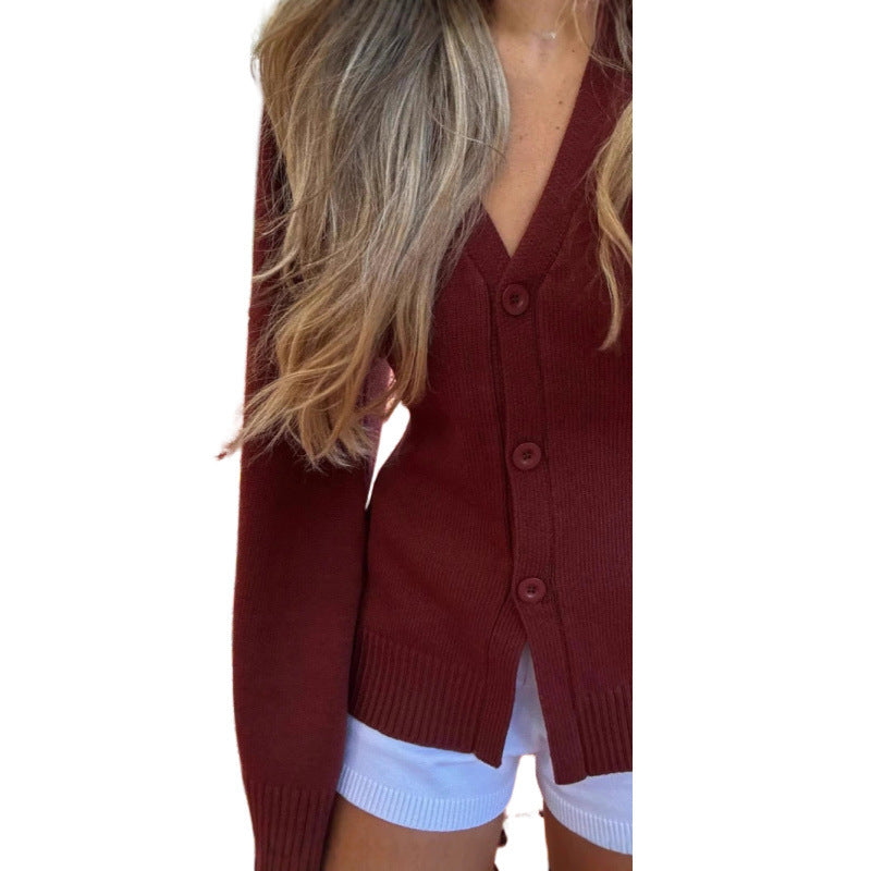 Damen Oversized Strickcardigan mit langen Ärmeln Drune