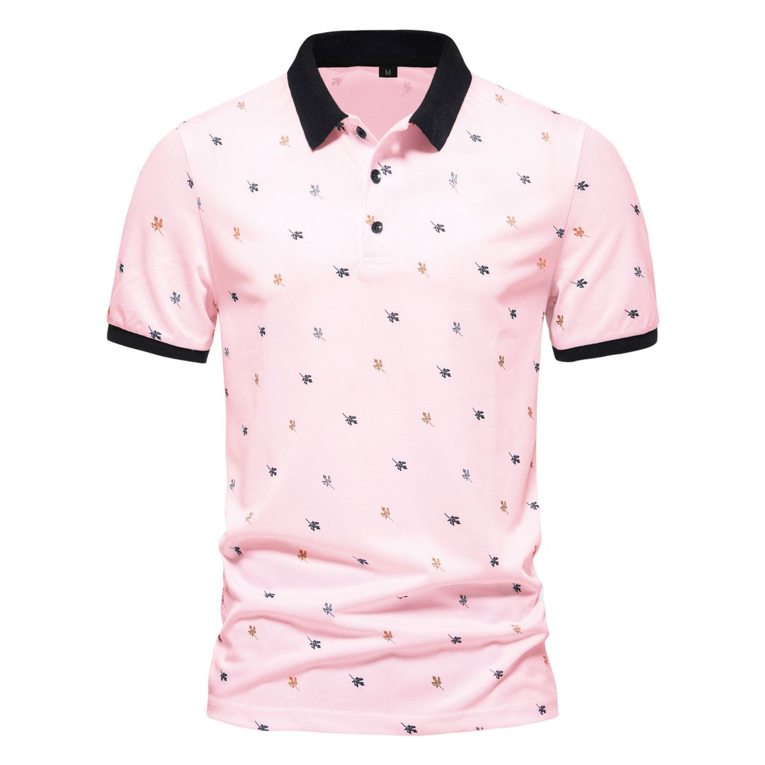 Herren Poloshirt mit einzigartigem Muster und modernem Stehkragen Drune