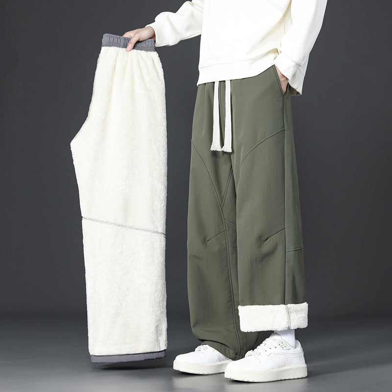 Herren Modische und Bequeme Jogginghose mit Fleece-Innenfutter