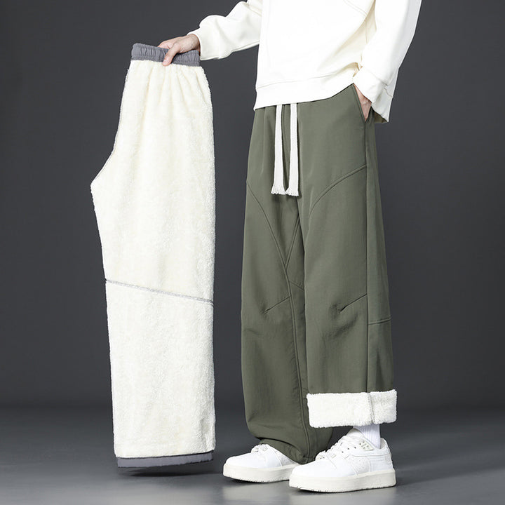 Herren Modische und Bequeme Jogginghose mit Fleece-Innenfutter