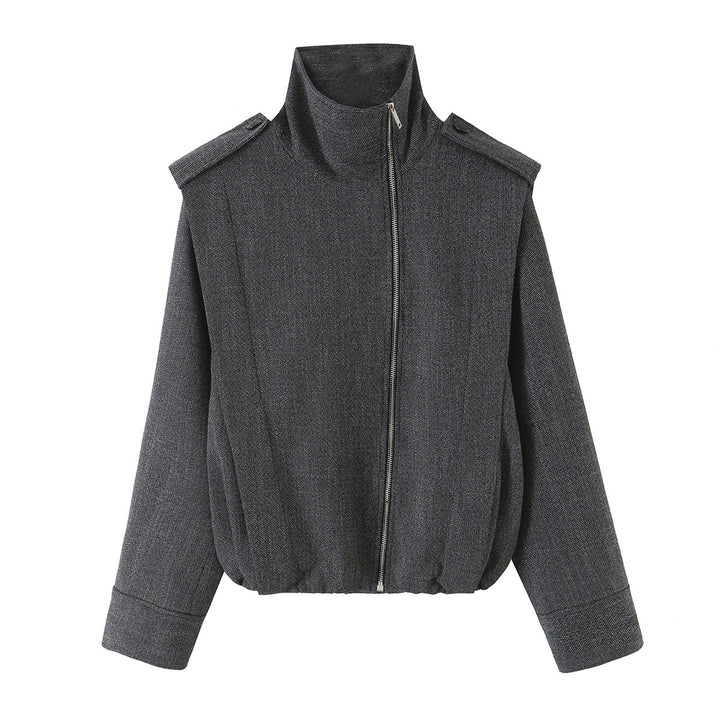 Damen Bundfaltenhose mit hoher Taille und geradem Bein Drune