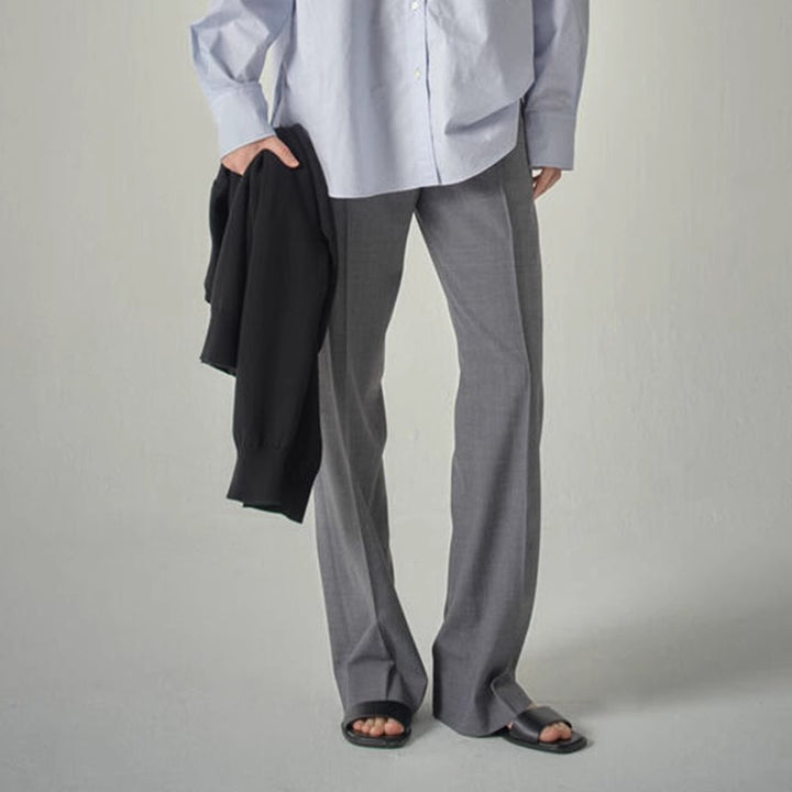 Damen elegante Fließende Stoffhose Drune