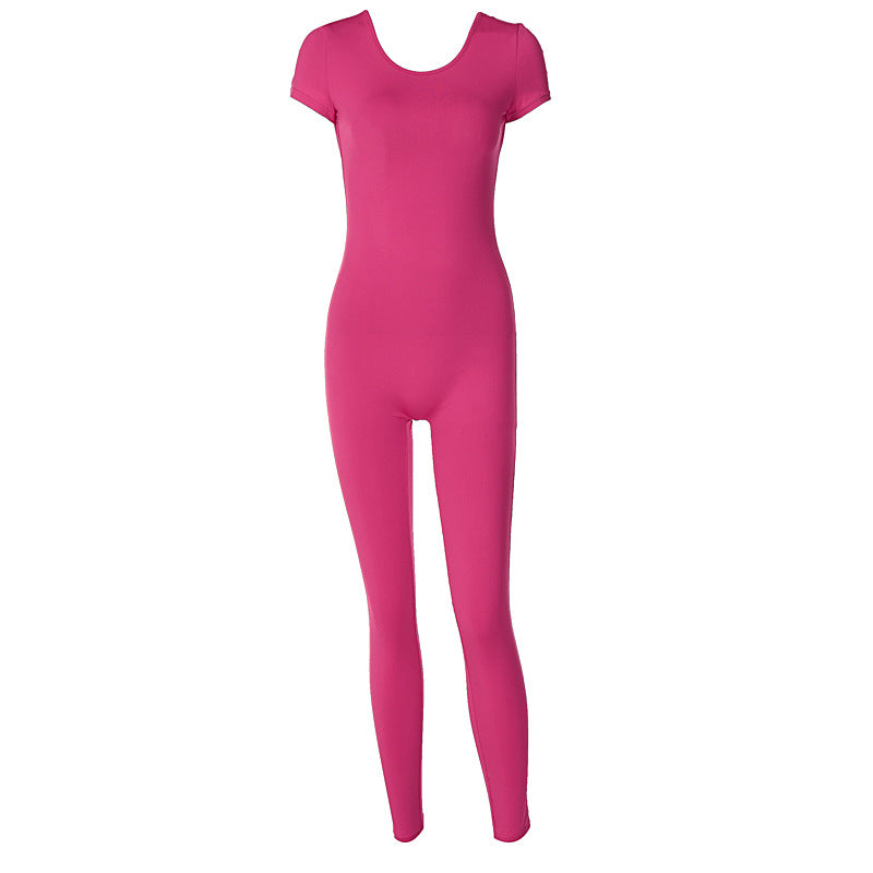 Damen figurbetonter Jumper mit kurzen Ärmeln Drune
