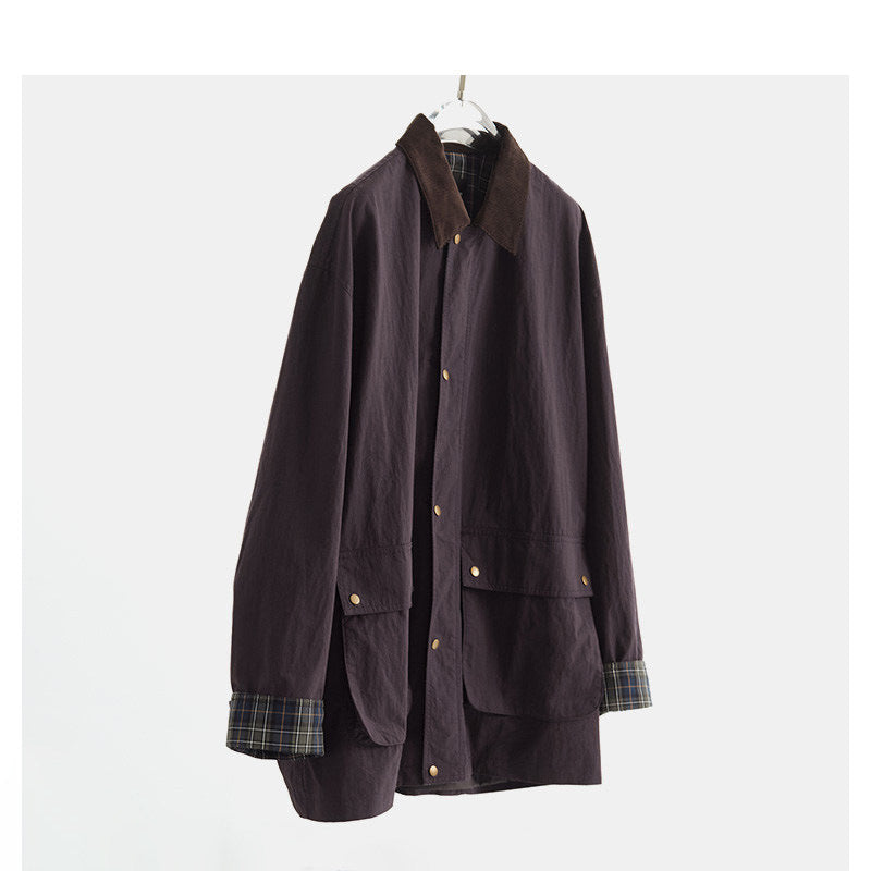 Damen Urbane Utility-Jacke mit hohem Kragen Drune