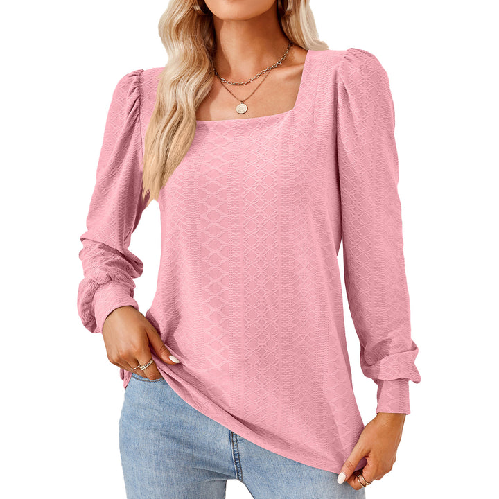 Damen Leichtes Blusenshirt mit eleganten Puffärmeln und strukturiertem Design Drune