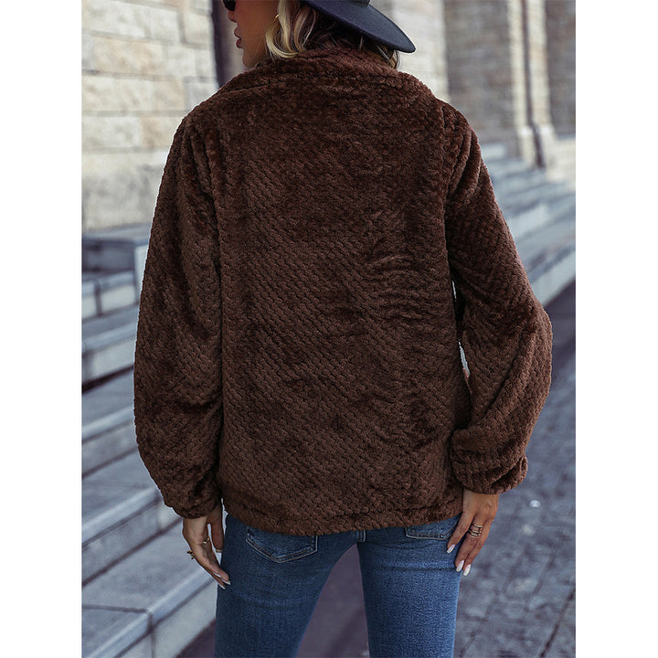 Damen kuschelige Fleecejacke Drune