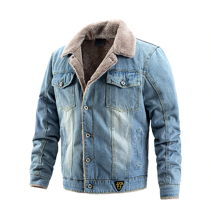 Herren Übergangsjacke mit angeschnittenem Fellkragen Drune