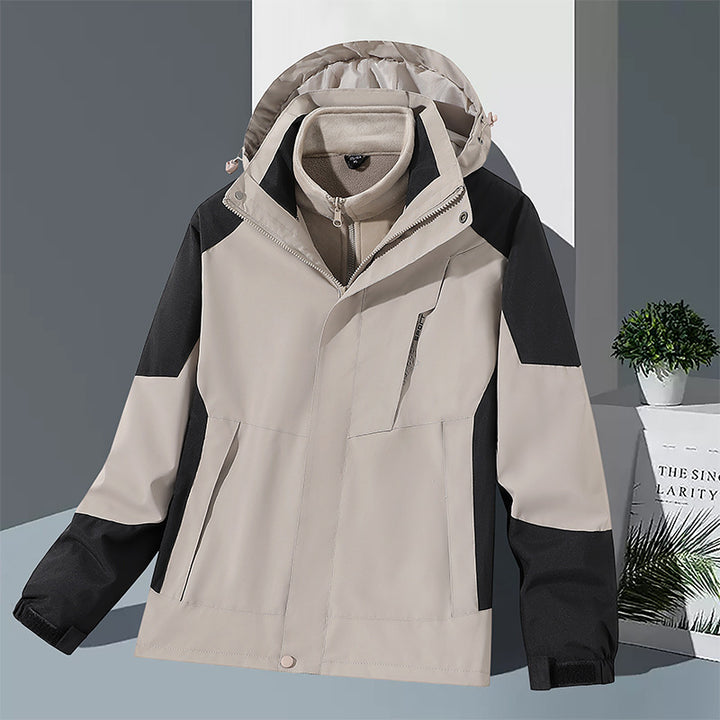 Herren winddichte Softshelljacke mit integriertem Microfleece-Innenlayer und verstellbarer Kapuze Drune