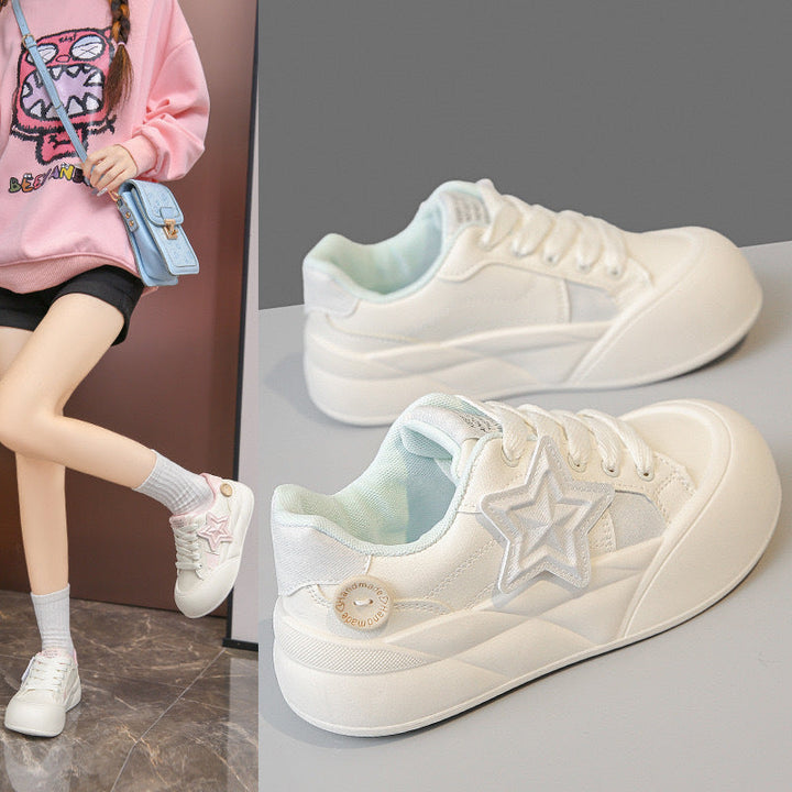 Damen Sneakers mit leichtem Profil und trendy Sternen-Details Drune