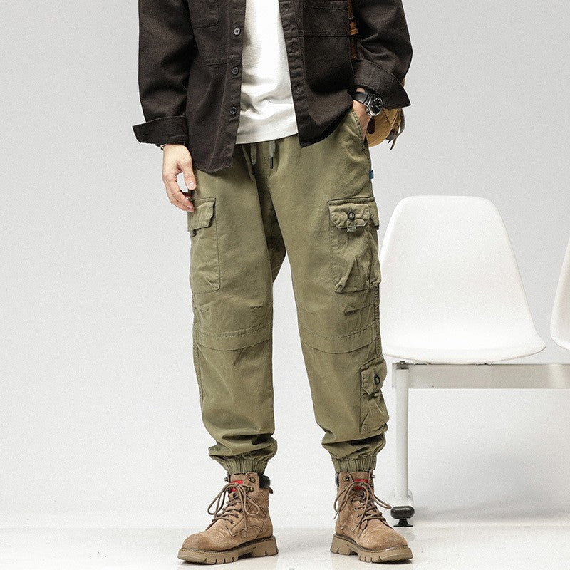 Herren Cargo-Joggerhose mit ergonomischen Kniepaneelen, Tunnelzugbund und elastischen Bündchen Drune