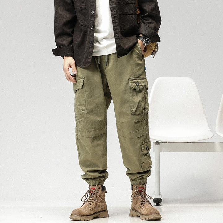 Herren Cargo-Joggerhose mit ergonomischen Kniepaneelen, Tunnelzugbund und elastischen Bündchen Drune