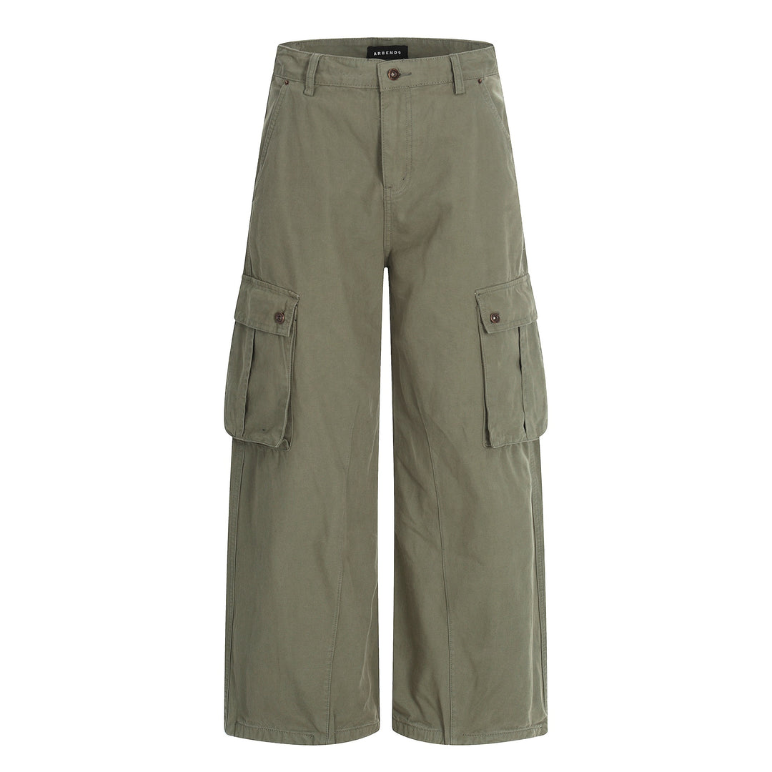 Damen Weite Cargo-Culotte-Shorts mit aufgesetzten Pattentaschen Drune