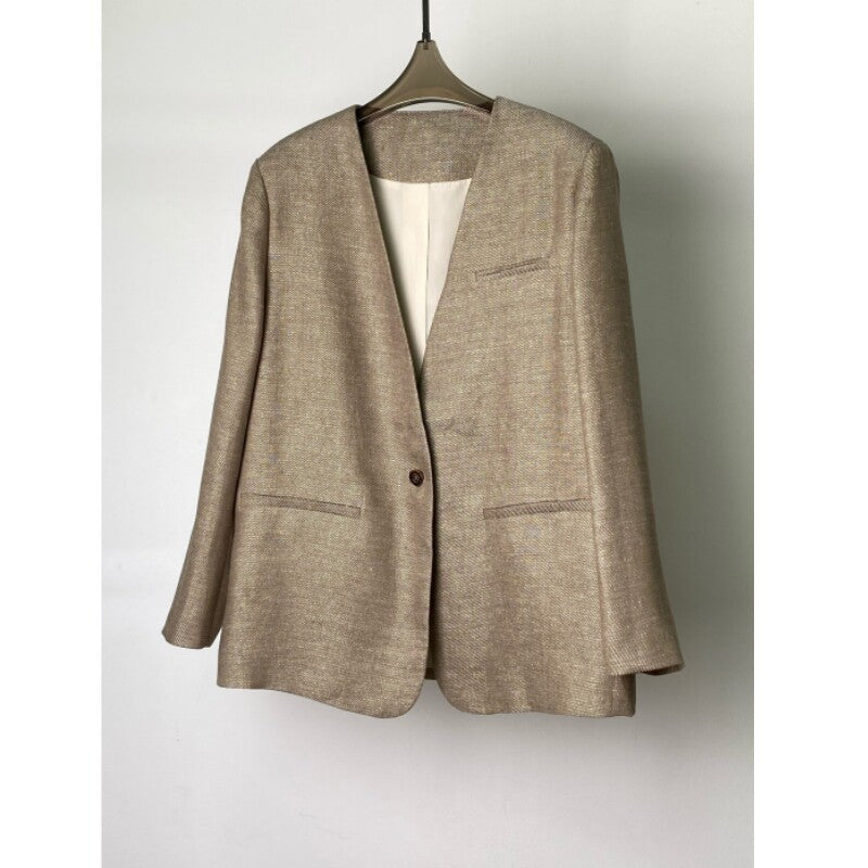 Damen Eleganter Blazer mit weichem Stoff Drune