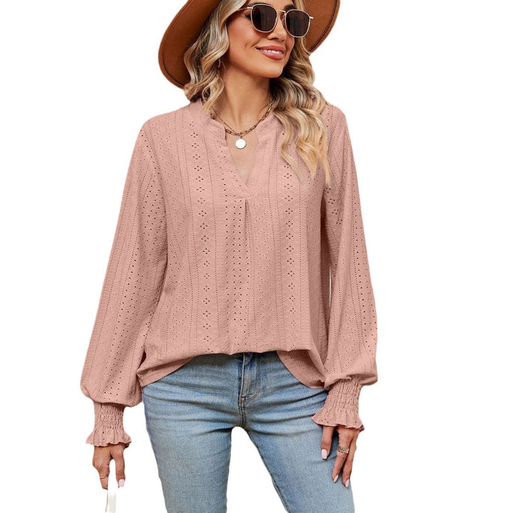 Damen Blusenshirt mit Lochmuster und eleganter Passform Drune