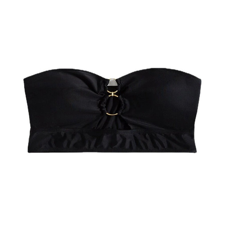 Damen Bandeau-Bikinioberteil mit dekorativen Ringakzenten Drune
