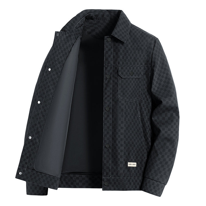 Herren Modische Checks-Jacke Drune