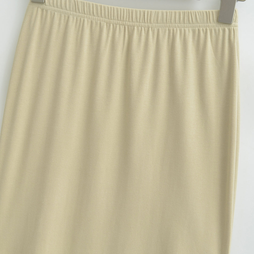 Damen Asymmetrischer Jersey-Midirock mit elastischem Bund und Zipfelsaum Drune