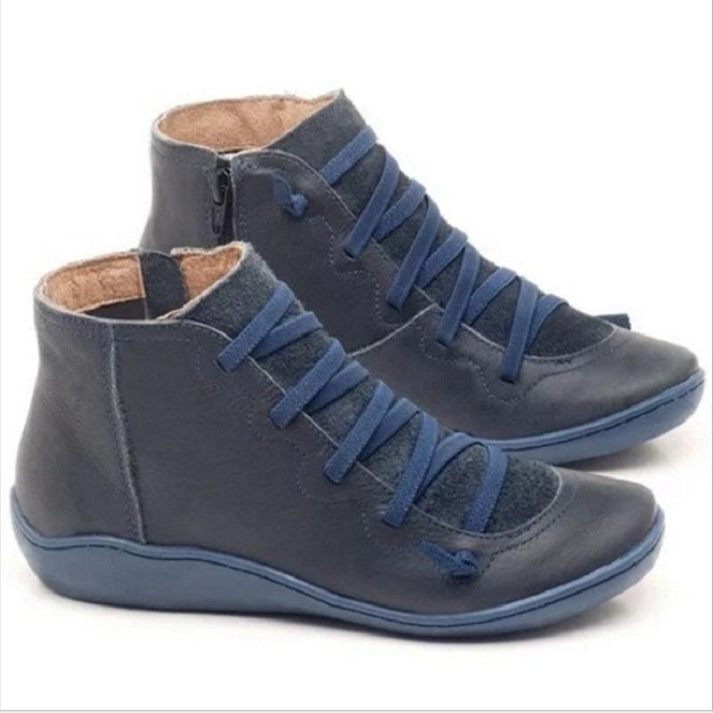 Damen Komfort-Ankleboot mit elastischer Schnürung und ergonomischer Komfortsohle Drune