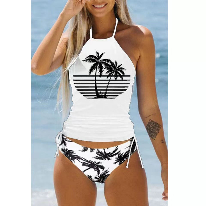 Damen Tankini mit floralem Muster und verstellbaren Trägern Drune