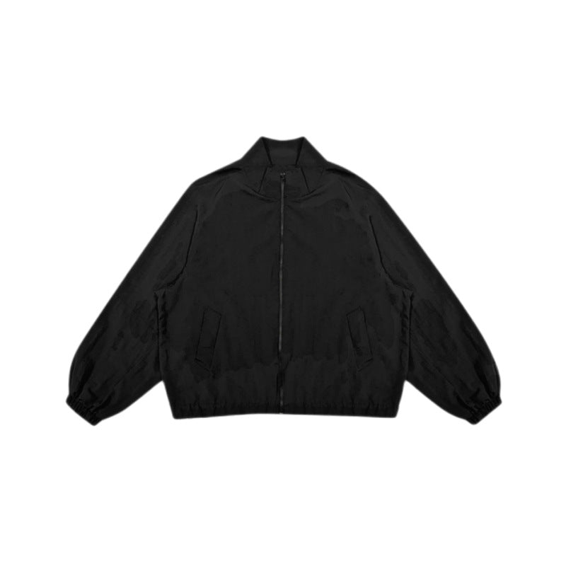 Damen lässige Übergangsjacke mit hohem Kragen und elastischen Bündchen Drune