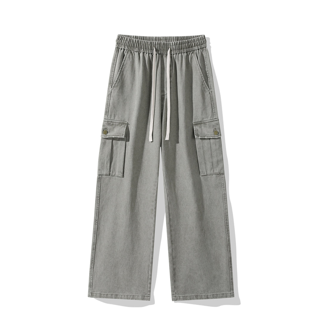 Herren Cargo-Hose im weiten Relaxed-Fit mit Tunnelzugbund und Mehrfachtaschen Drune
