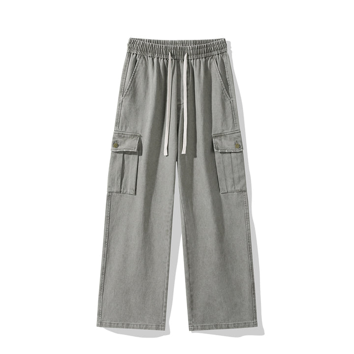 Herren Cargo-Hose im weiten Relaxed-Fit mit Tunnelzugbund und Mehrfachtaschen Drune