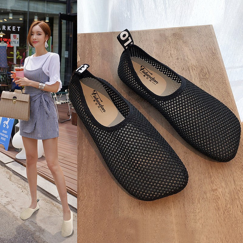 Damen Atmungsaktive Mesh-Slipper mit elastischem Einstieg und rutschfester Laufsohle Drune