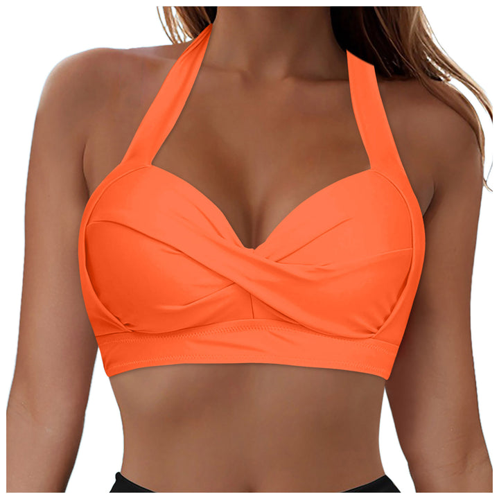 Damen Modisches Bikinioberteil mit Wickeldesign Drune