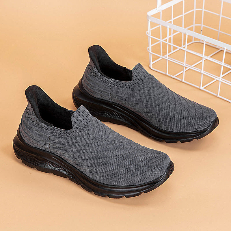 Damen nan elastische Strick-Slipper mit dämpfender Laufsohle Drune