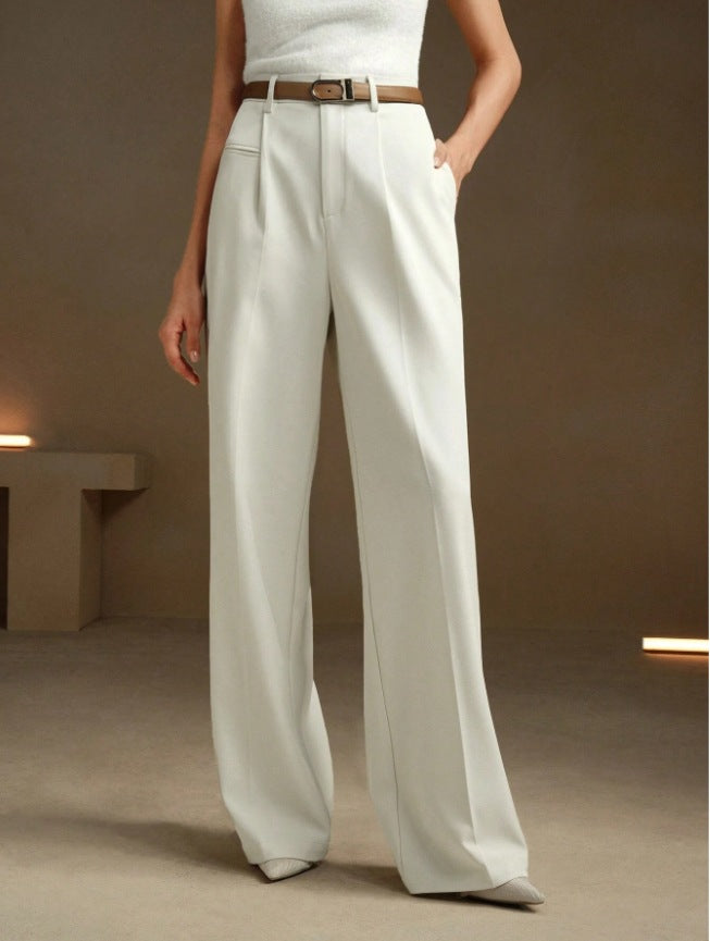 Damen Weite und elegante Anzughose mit hohen Bund Drune