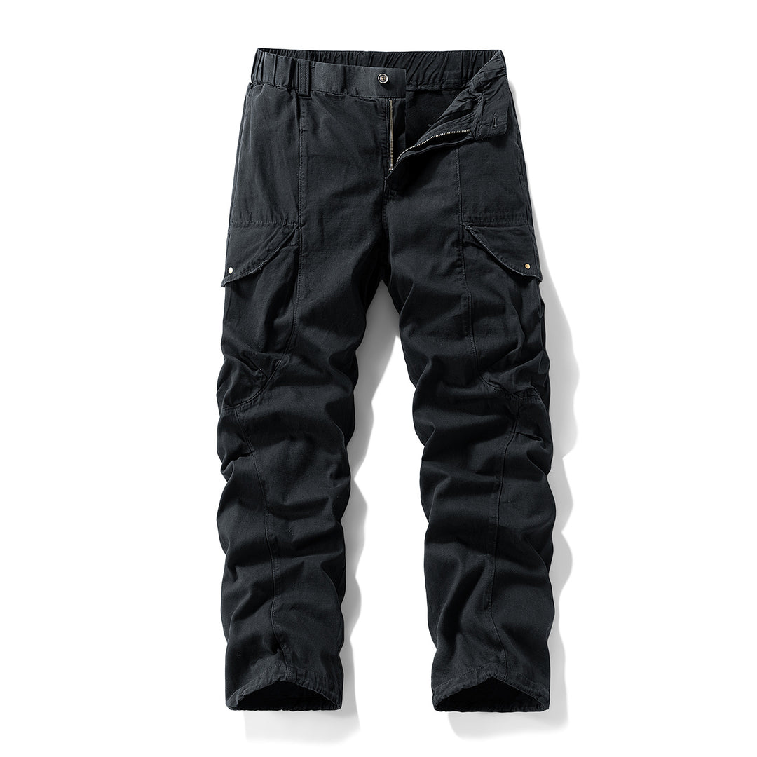 Herren Cargo-Hose im Utility-Look mit elastischem Bund und Knieabnähern Drune
