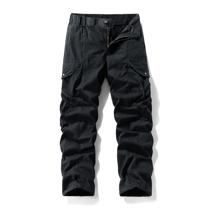 Herren Cargo-Hose im Utility-Look mit elastischem Bund und Knieabnähern Drune