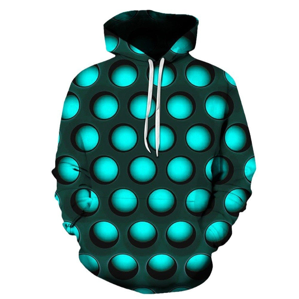 Damen Kreativer Kapuzenpullover mit geometrischem Muster Drune