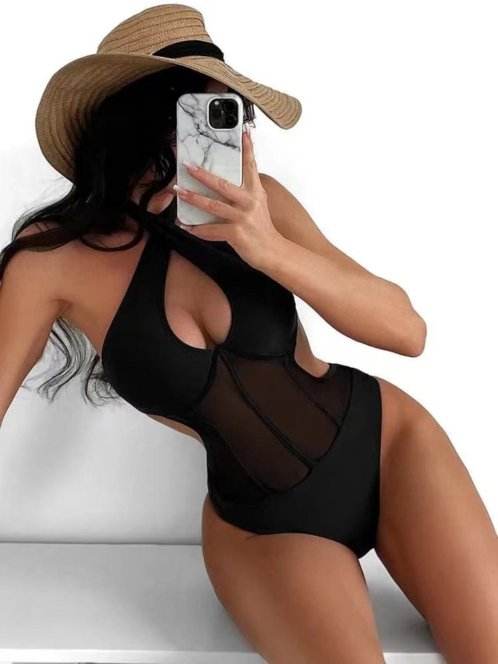 Damen Designer Badeanzug mit elegantem V-Ausschnitt Drune