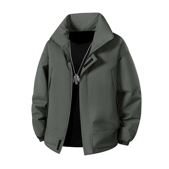 Herren Modische Übergangsjacke mit hohen Kragen Drune