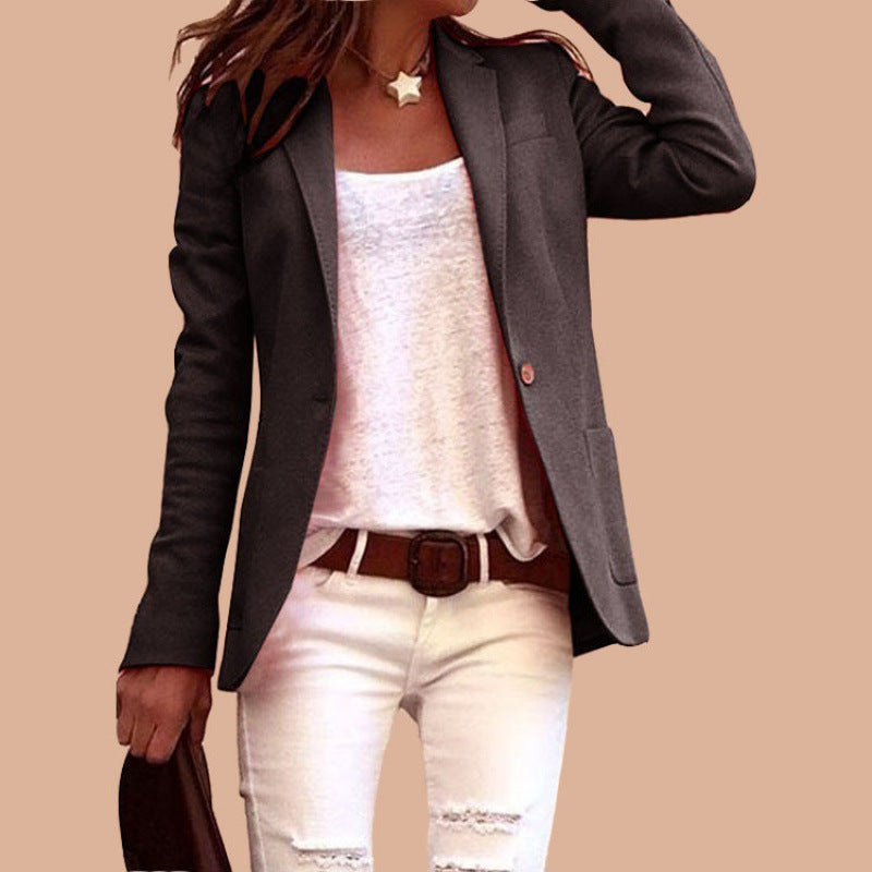 Damen moderner Blazer mit schmalem Schnitt und elegantem Detail Drune