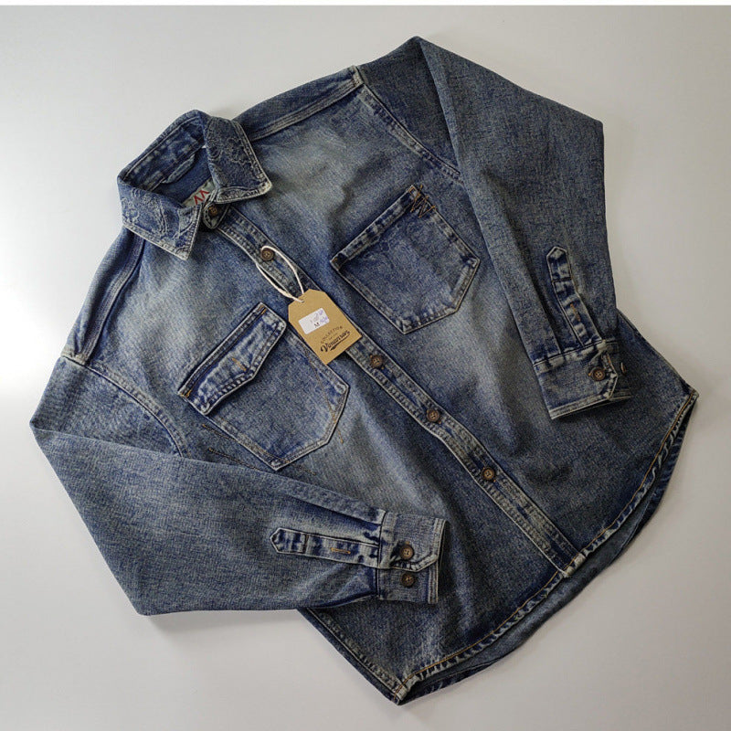 Herren Klassische Denim-Hemdjacke Drune