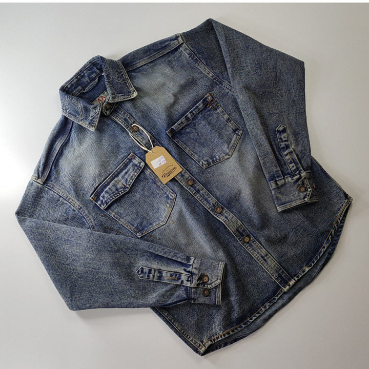 Herren Klassische Denim-Hemdjacke Drune