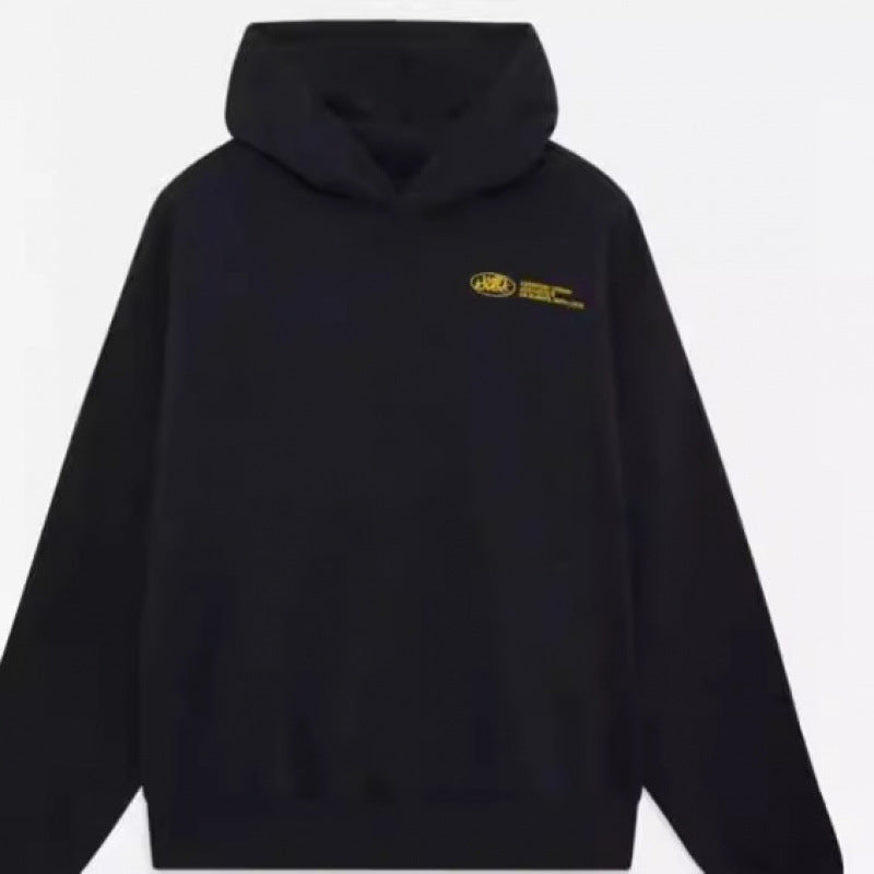 Unisex nan oversized Kapuzenpullover mit großflächigem Rückenprint, Kängurutasche und gerippten Bündchen Drune