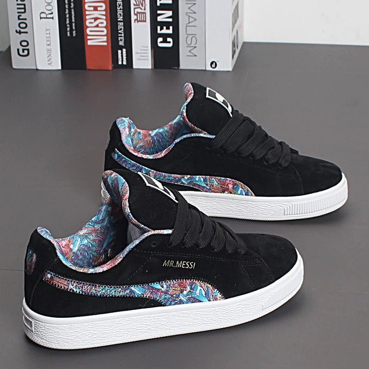 Damen Sneakers mit floralem Innenfutter und rutschfester Sohle Drune