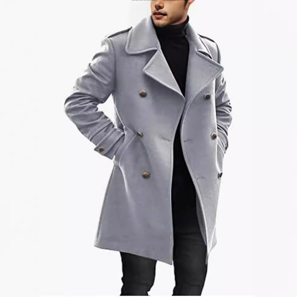Herren eleganter und leichter Frühlingstrenchcoat Drune
