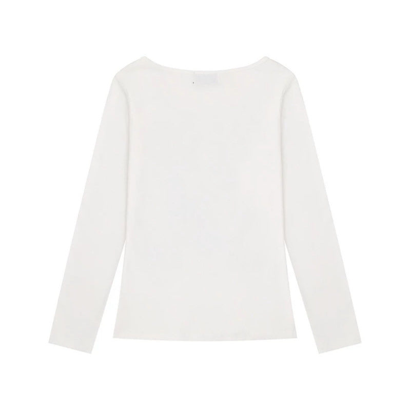 Damen Longsleeve-Shirt mit Fotoprint und Nietenapplikation Drune
