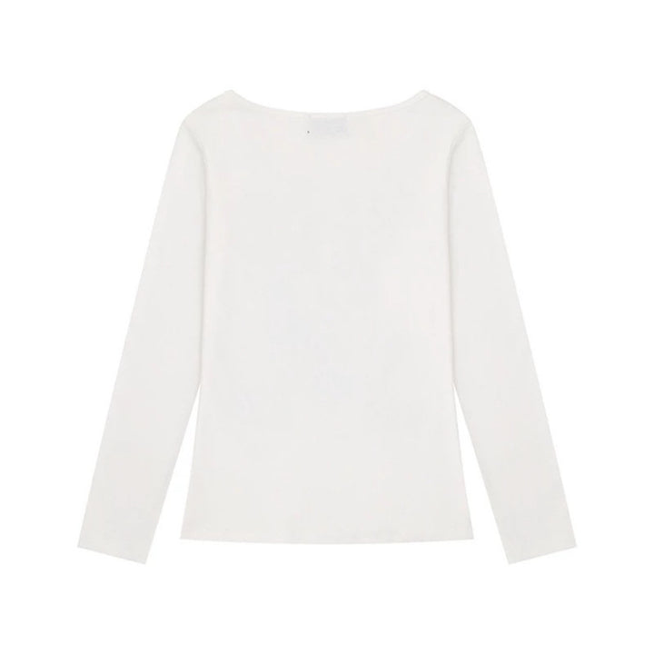 Damen Longsleeve-Shirt mit Fotoprint und Nietenapplikation Drune
