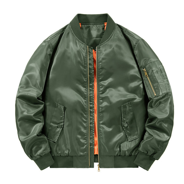 Herren leichter Pilotenbomber mit kontrastfutter und Ärmel‑Utilitytasche Drune