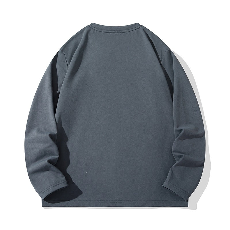 Unisex Oversize Langarm‑Sweatshirt mit Brustreißverschlusstasche und Rundhalsausschnitt Drune