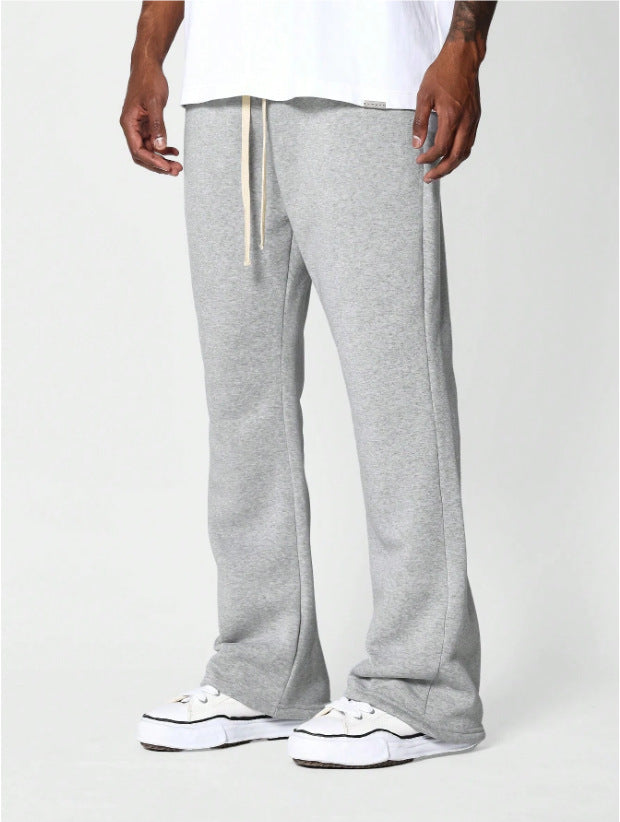Herren nan locker geschnittene Jogginghose mit geradem Bein und elastischem Kordelbund Drune