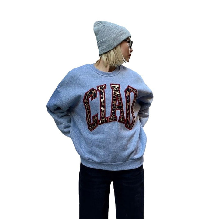 Damen Urbaner Sweatshirt mit auffälligem Logo Drune