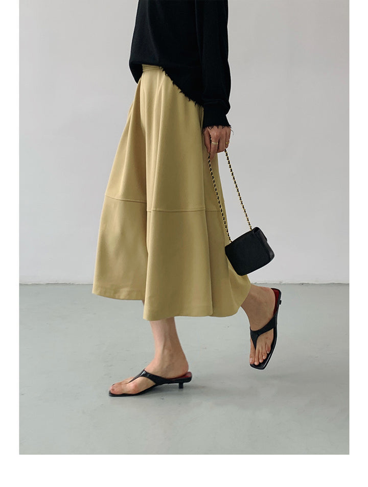 Damen Eleganter Midirock aus luftiger Baumwolle Drune